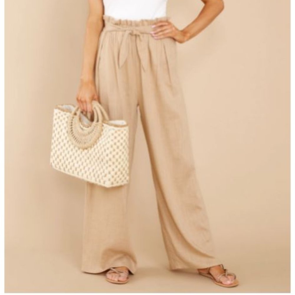Chic Beach Pants - Beige